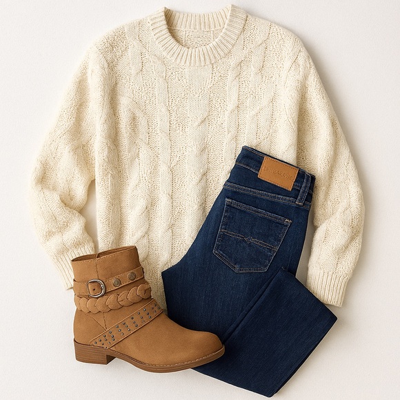 Lucky Brand Sweet Mid Rise Boot Cut Jeans Sz 8/29 Dark Wash Light Stretch Denim - Picture 1 of 6